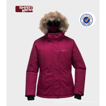 Le plus nouveau womans hiver rembourrage veste extérieure / skiwear filles hiver vestes de mode avec capuche